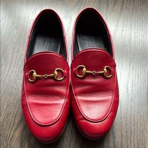Gucci WOMEN'S GUCCI JORDAAN LOAFER Red Size 37
